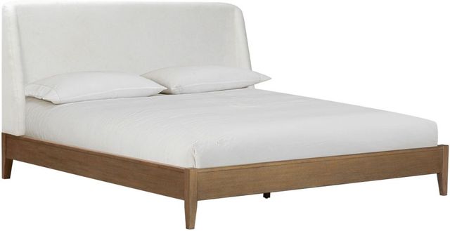 aspenhome® Olivia Sunkissed Beige Queen Upholstered Panel Bed-0