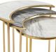 Crestview Collection Astronomy 3-Piece White Marble Top Nesting Table Set with Gold Base-1