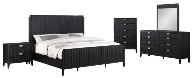 Coaster® Brookmead 5-Piece Black Queen Panel Bedroom Set-0