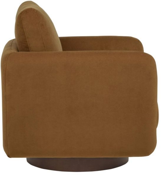 Coaster® Iris Rust Upholstered Swivel Accent Chair-3