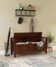Linon Shayla Warm Walnut Storage Bench-1