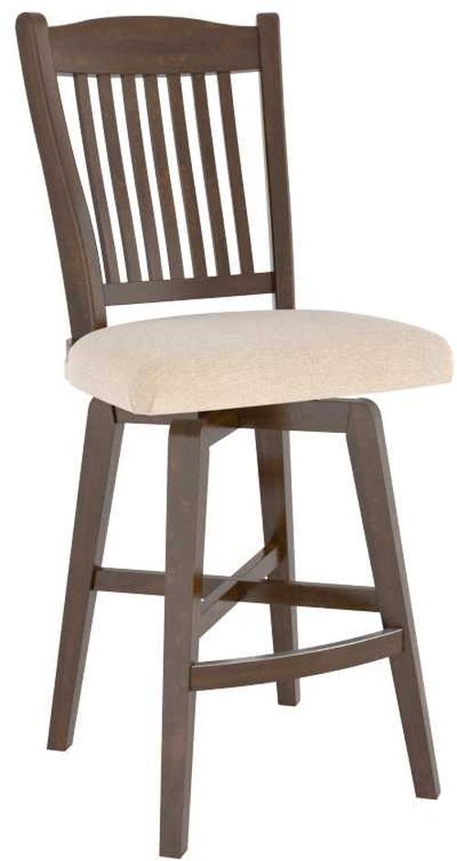 Canadel® Canadel Cognac Washed Upholstered Fixed Stool-0