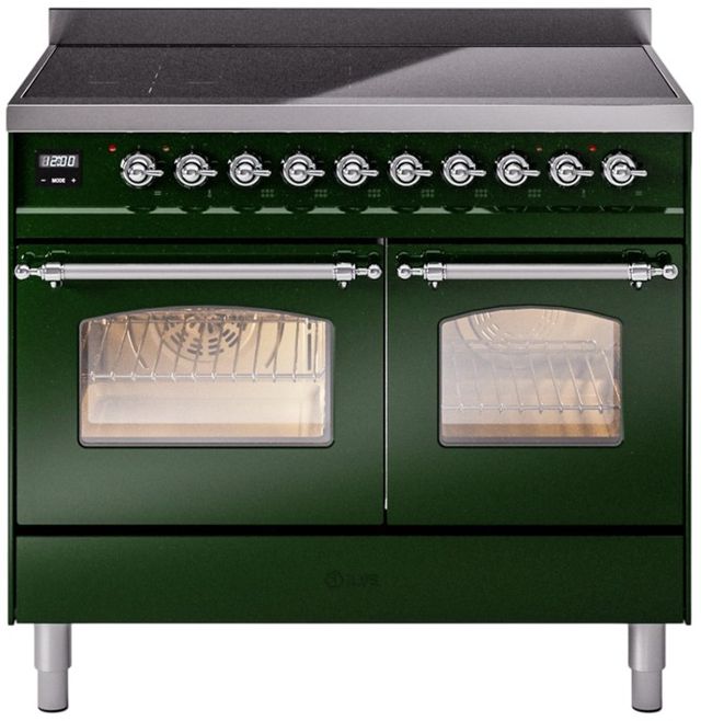 Ilve® Nostalgie II Series 40" Emerald Green Pro Style Induction Range-0