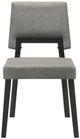 Armen Living Channell 6-Piece Black/Charcoal Upholstered Wood Dining Chair Set-3