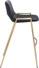 Zuo Modern Desi Black & Gold Barstool Chair-1