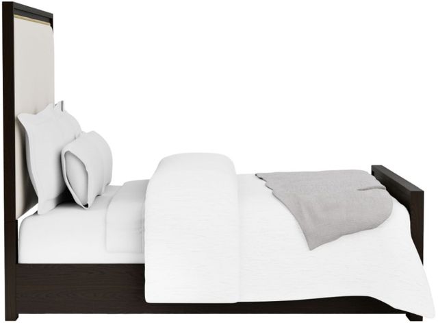 Riverside Furniture Lydia Dark Cabernet/White Queen Upholstered Panel Bed-2