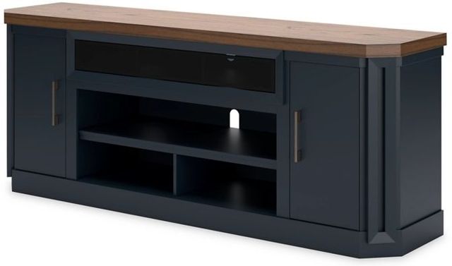 Signature Design by Ashley® Landocken Light Brown/Dark Slate Blue 83" TV Stand-1