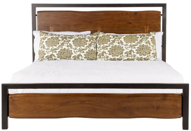 Home Trends & Design Aspen Walnut Queen Panel Bed-1