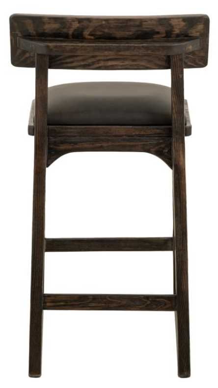 International Furniture Direct Balam Black/Stained Dark Upholstered Barstool-4