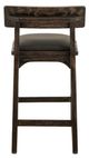 International Furniture Direct Balam Black/Stained Dark Upholstered Barstool-4