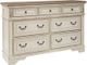 Signature Design by Ashley® Realyn 5-Piece Chipped White King Upholstered Panel Bed Set-2