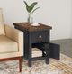A-America® Stormy Ridge Chickory Top Chairside Table with Slate Black Base-3