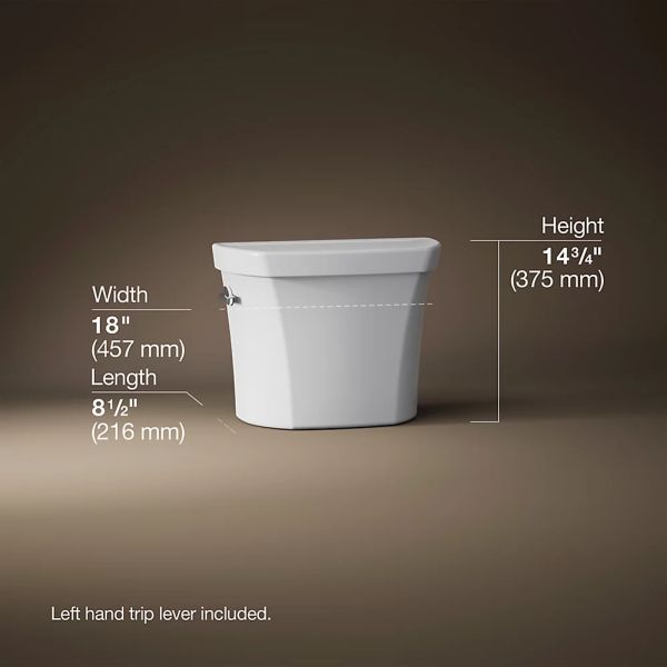 KOHLER® Wellworth® White Toilet Tank, Dual-Flush-4