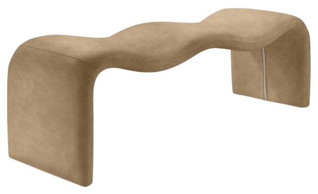 Meridian Furniture Willow Tan Vegan Leather Bench-0