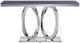 ACME Furniture Zasir Gray Sofa Table with Mirrored Silver Base-2