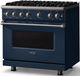 Viking® 5 Series 36" Slate Blue Pro Style Gas (LP) Range with Polished Chrome Trim-2