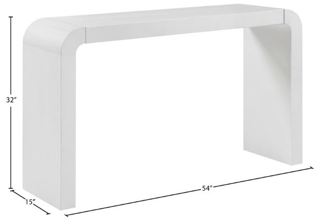 Meridian Furniture Toulon White Console Table-4