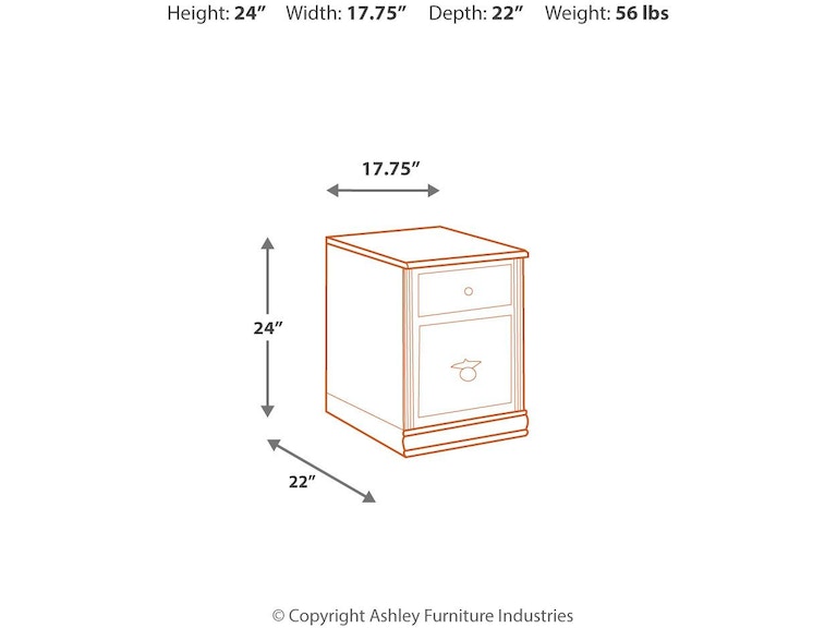 Signature Design by Ashley Hamlyn Medium Brown File Cabinet Farnham s Furniture Galleries Casper Wyoming
