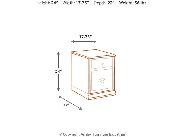 Signature Design by Ashley® Hamlyn Medium Brown File Cabinet-4