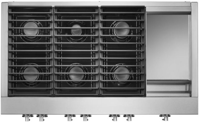 JennAir® NOIR™ 48" Stainless Steel Natural Gas Rangetop-2