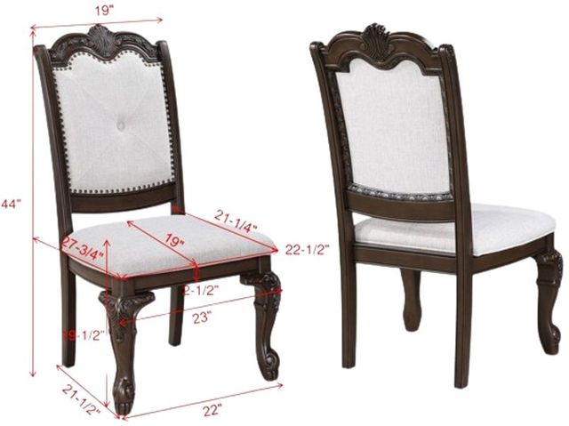 Crown Mark Kiera Coffee Brown Upholstered Dining Side Chair-2