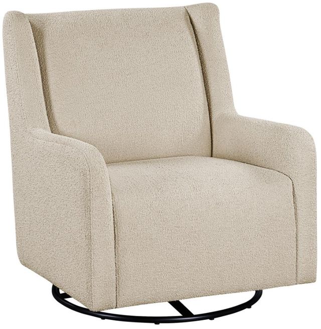 Coaster® Serra Sandy Beige Upholstered Manual Swivel Glider Recliner-0