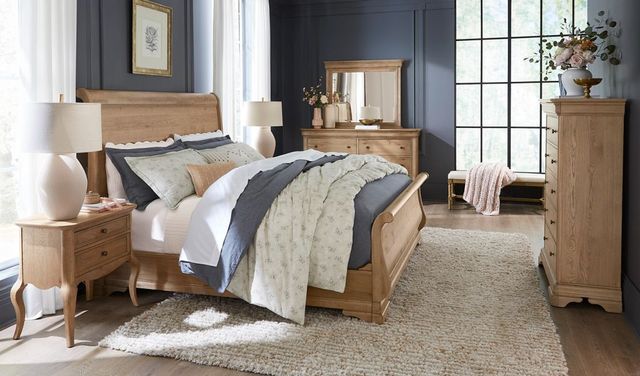 aspenhome® Chateau Philippe Cognac Queen Sleigh Bed-2