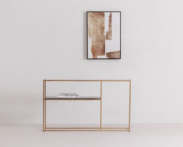Moe's Home Collection Mies Black/Gold/White Console Table-1