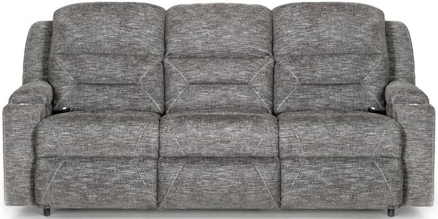Franklin™ Beacon Handwoven Pewter Power Reclining Sofa With USB-0