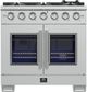 FORNO® Capriasca 36" Stainless Steel Pro Style Gas Range-0