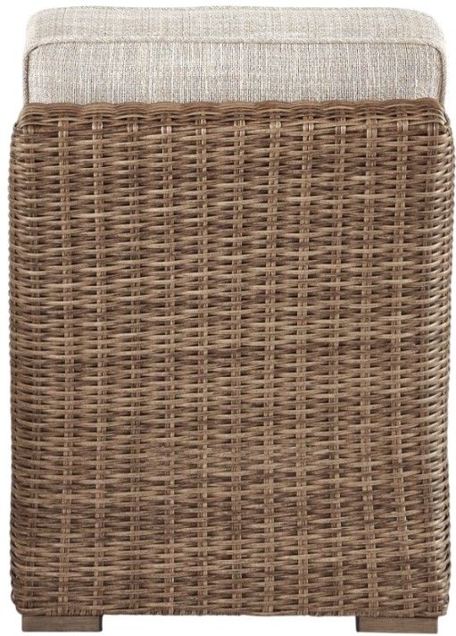 Signature Design by Ashley® Beachcroft Beige Wicker Outdoor Armless Chair-2