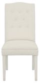 Fairfield® Customizable Entree Dining Camel Tall Back Dining Chair with Linen Legs and Buttons-1