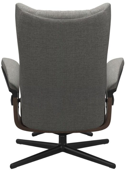 Stressless® by Ekornes® Customizable Wing Large Manual Recliner and Ottoman with Cross Base-3