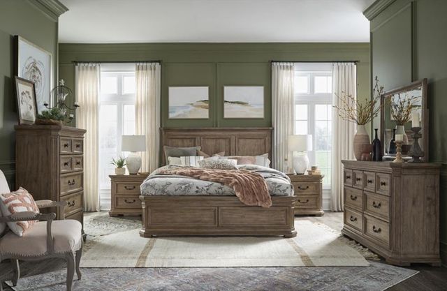 Magnussen Home® Adler Court Florentine Walnut Queen Panel Bed-1