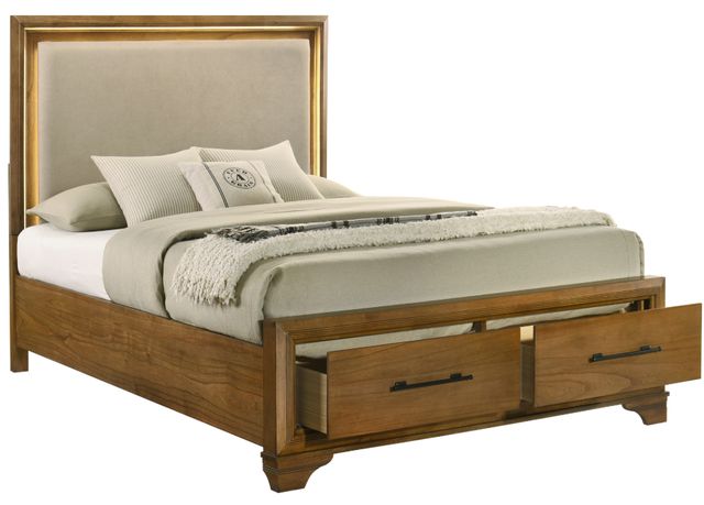 New Classic® Home Furnishings Talcott Honey California King Platform Storage Bed-3