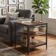 Sunny Designs™ San Diego Antique Brown End Table with Dark Gray Base-1