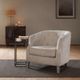 Olliix by Madison Park Natural Ansley Chesterfield Barrel Chair-4