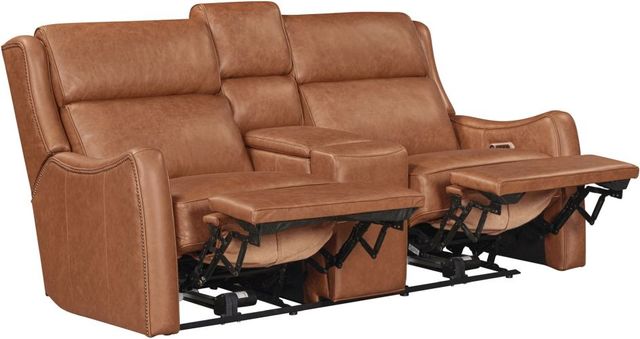 Parker House® Channing Renaissance Cinnamon Leather Power Reclining Loveseat with Console P3-1