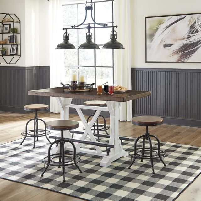 Signature Design by Ashley® Valebeck Black/Brown Swivel Barstool-4
