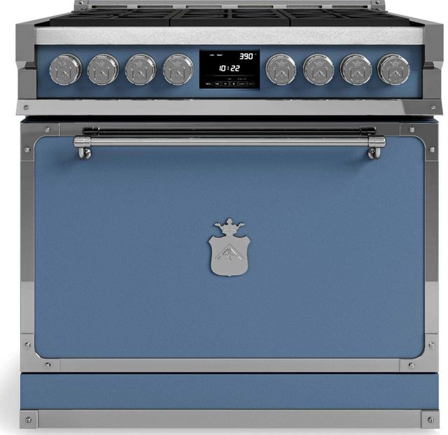 Officine Gullo Fiorentina 36" Custom Color Pro Style Dual Fuel Range with Solid Door-0