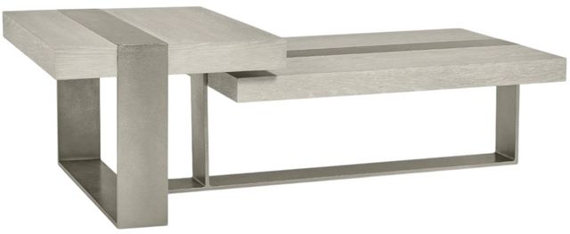 Bernhardt Tempo Larza Cocktail Table Satin Nickel Base-0