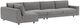 EQ3 Customizable Cello Plush 3-Piece Left-Arm Facing Sofa Sectional and Chaise with Straight Arm-0