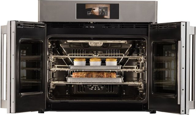Monogram® Statement 30" Stainless Steel Single Electric Wall Oven with French Doors-2