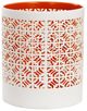 A & B Home Orange/White Candle Holder-0