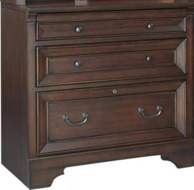 aspenhome® Richmond Brown Burgundy 32" File Cabinet