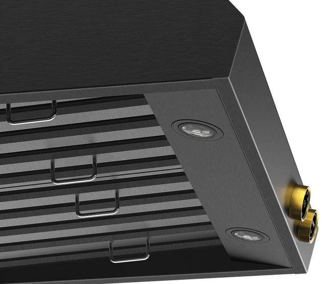 Kucht Professional 36" Titanium Stainless Steel Wall Mount Range Hood with Gold Accents-2
