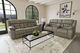 Elements International Engage Corral Gray Manual Reclining Loveseat with Console-1