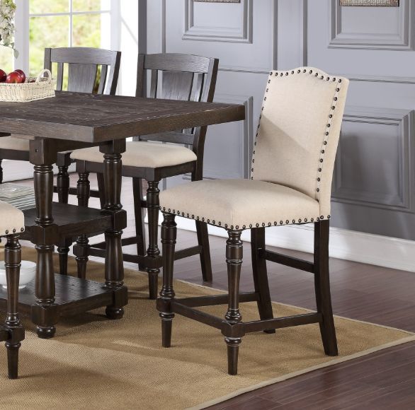 Winners Only® Xcalibur Espresso/Oatmeal Bar Stool-1