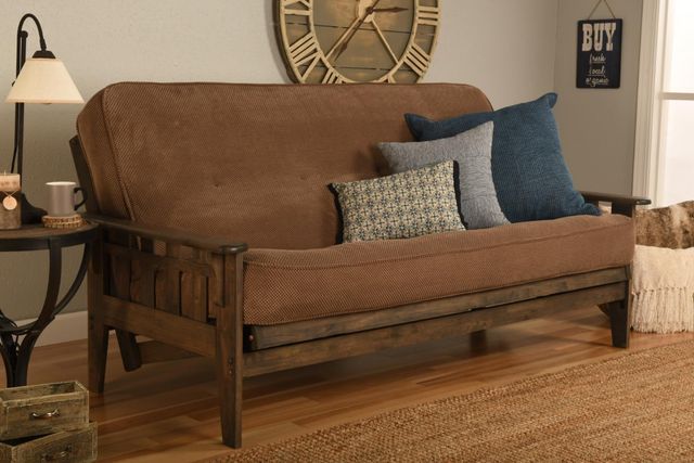 Kodiak Furniture Tucson Marmont Mocha/Rustic Walnut Full Futon with Mattress-1