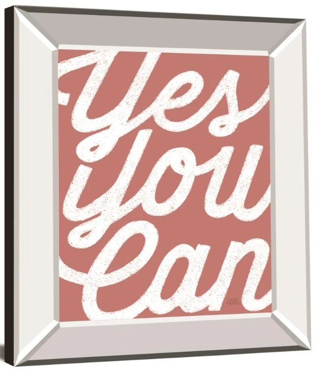 Classy Art Positivity V by Laura Marshall Mirror Framed Wall Art-1